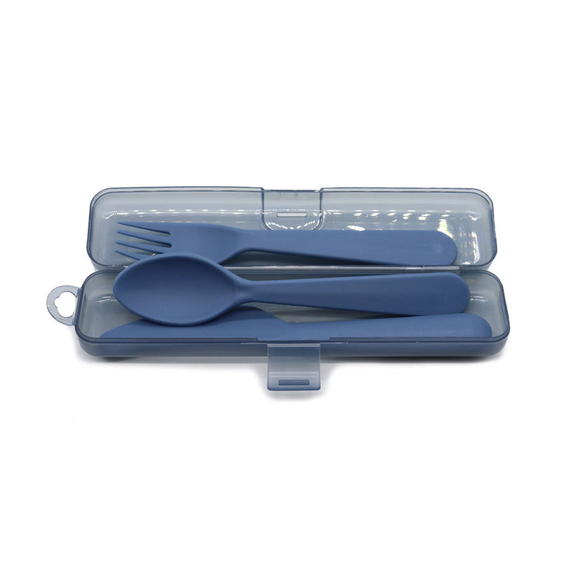 Cutlery Set with Case 3Pack Reusable Plastic Forks Spoon