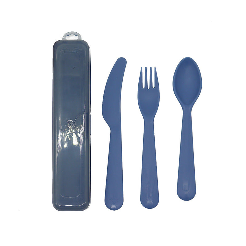 Cutlery Set with Case 3Pack Reusable Plastic Forks Spoon