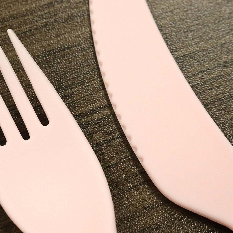 Cutlery Set with Case 3Pack Reusable Plastic Forks Spoon