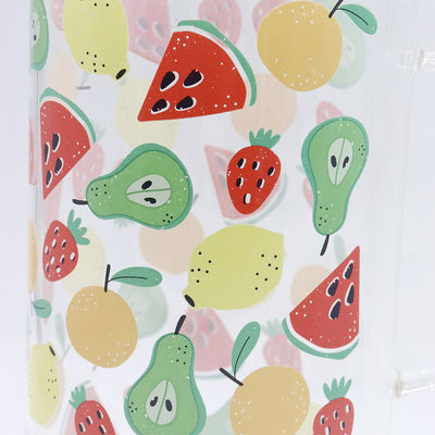 Fruit Printed Glass Water Jug