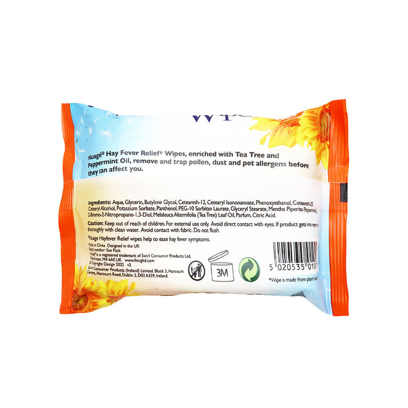 Nuage Hayfever Relief Wipes 30PK