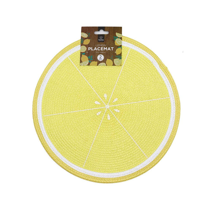 Round Lemon Placemat 2PC