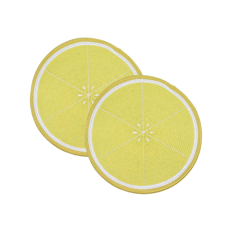 Round Lemon Placemat 2PC