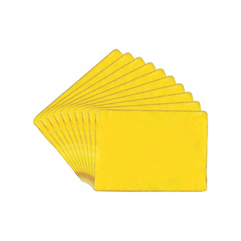Yellow Jumbo Cotton Dusters Cleaning Cloth 30CM x 33CM 10PK