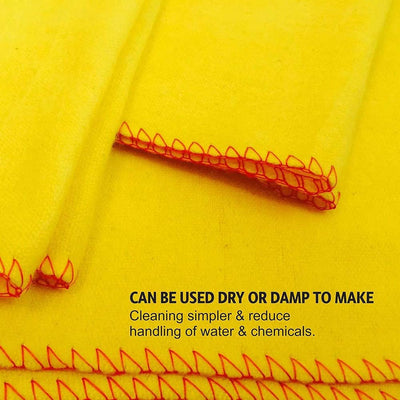 Yellow Jumbo Cotton Dusters Cleaning Cloth 30CM x 33CM 10PK