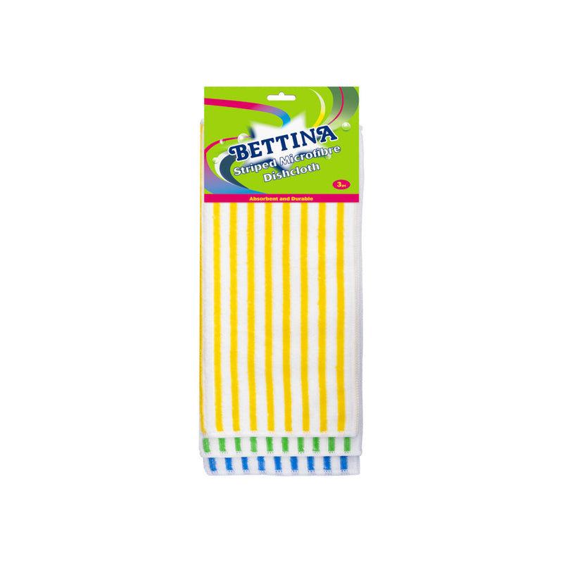 Bettina Striped Microfibre Dishcloth 3PC