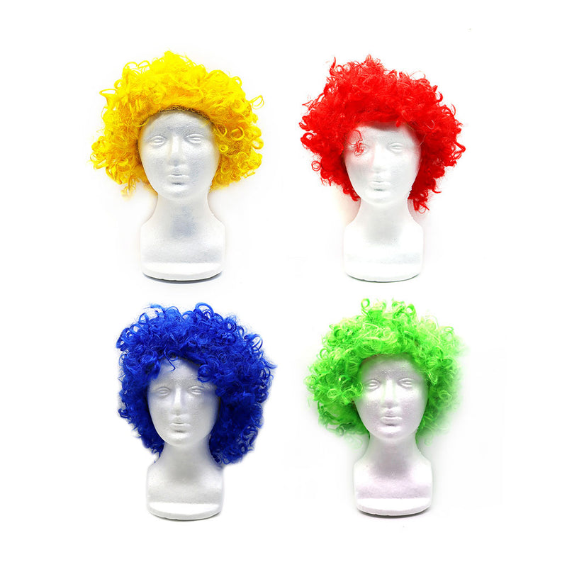 Clown Wig 4 Assorted Colours