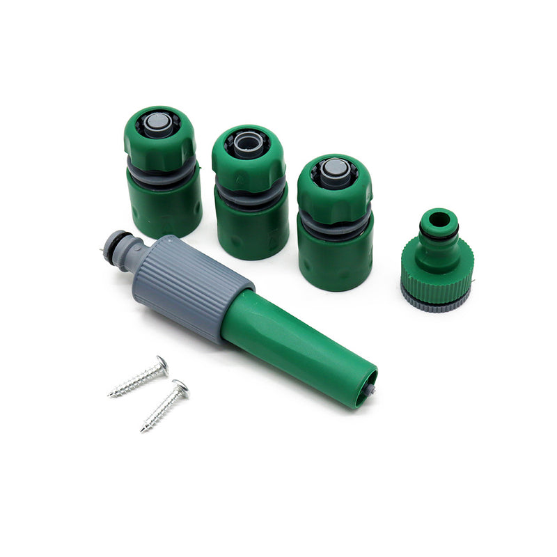 15M Wall Mount Hose Pipe Reel With Stand & Fitting with 6 Adjustable Spray Gun Nozzles