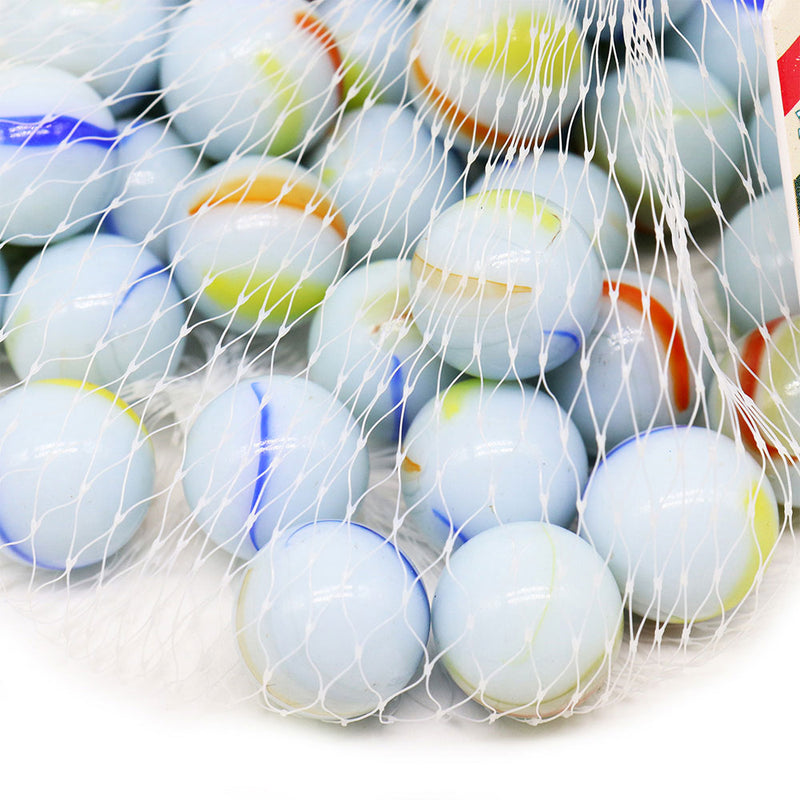 36 Glass & Milky Marbles Toy Set Classic Kids Marble Game Retro ...
