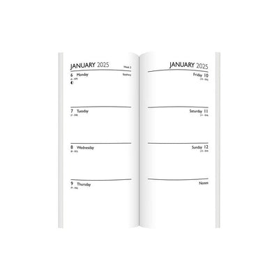 2026 Week To View Slim Diary with Casebound Value Cover