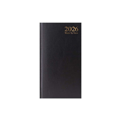 2026 Week To View Slim Diary with Casebound Value Cover