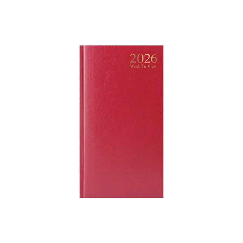 2026 Week To View Slim Diary with Casebound Value Cover