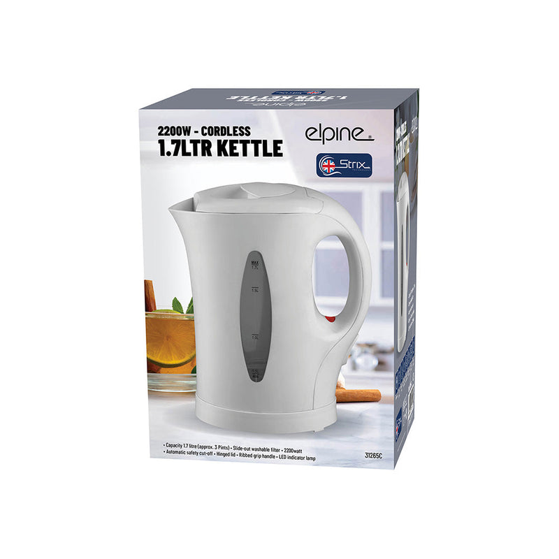 1.7L Cordless Kettle White 2000W