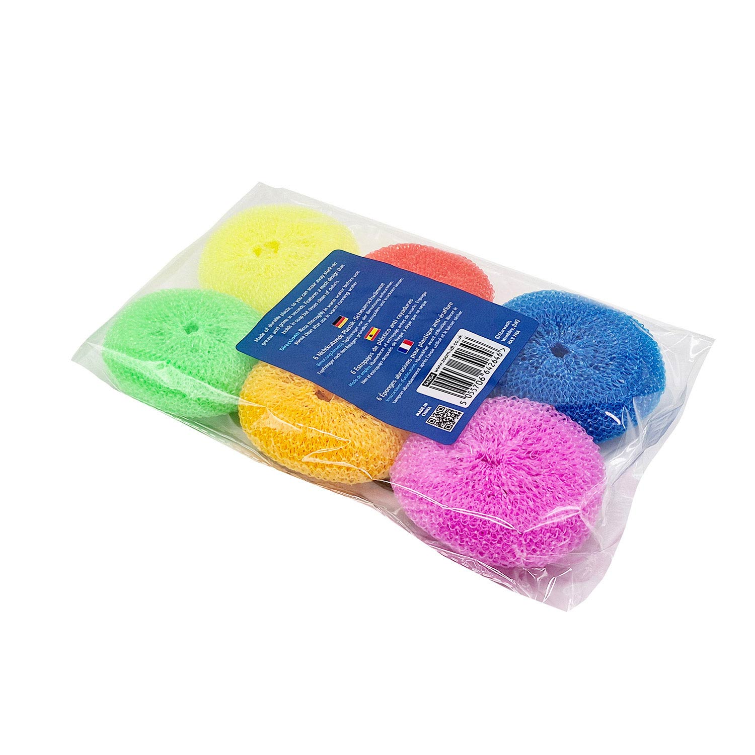 200596 Non Scratch Plastic Scourers Multipurpose Cleaning Pads for Kitchen and ...