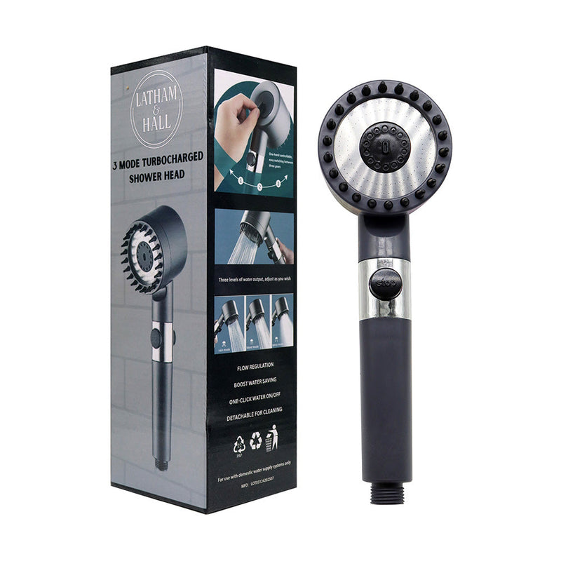 3 Mode High Pressure Adjustable Turbocharged Shower Head 3 Mode High ...
