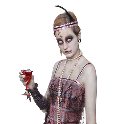 Adult Halloween Outfit-Lady Gravestone Fancy Dress Costume Size L