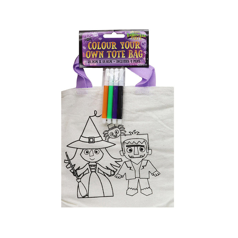 Halloween Colour Your Own Tote Bag (22CM X 20CM) 3 Assorted Designs