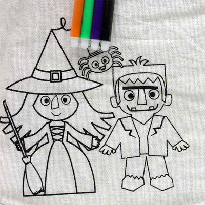 Halloween Colour Your Own Tote Bag (22CM X 20CM) 3 Assorted Designs