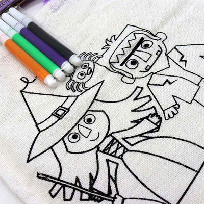 Halloween Colour Your Own Tote Bag (22CM X 20CM) 3 Assorted Designs