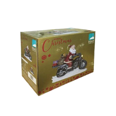 LED Santa On A Bike Christmas Decoration 21 x 26cm