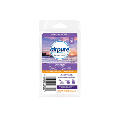 Airpure Scented Wax Melts 86g French Vanilla, Linen Room, Tahitian Sunset & Cherry Berry
