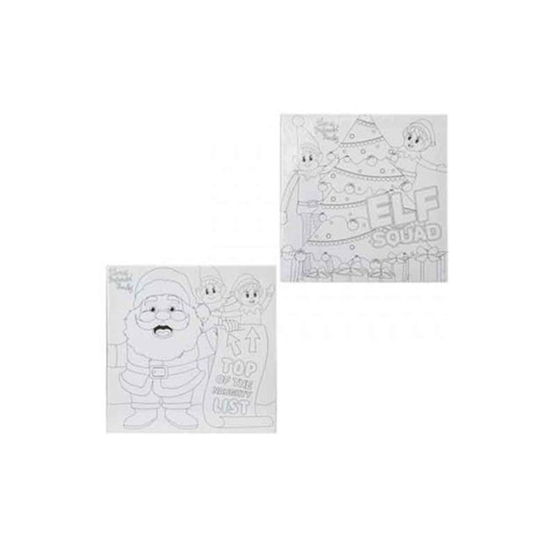 Colour Your Own Elf Canvas Kit 25x25CM