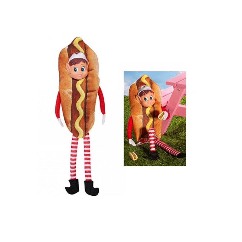 Elf Christmas Hotdog Costume Outfit