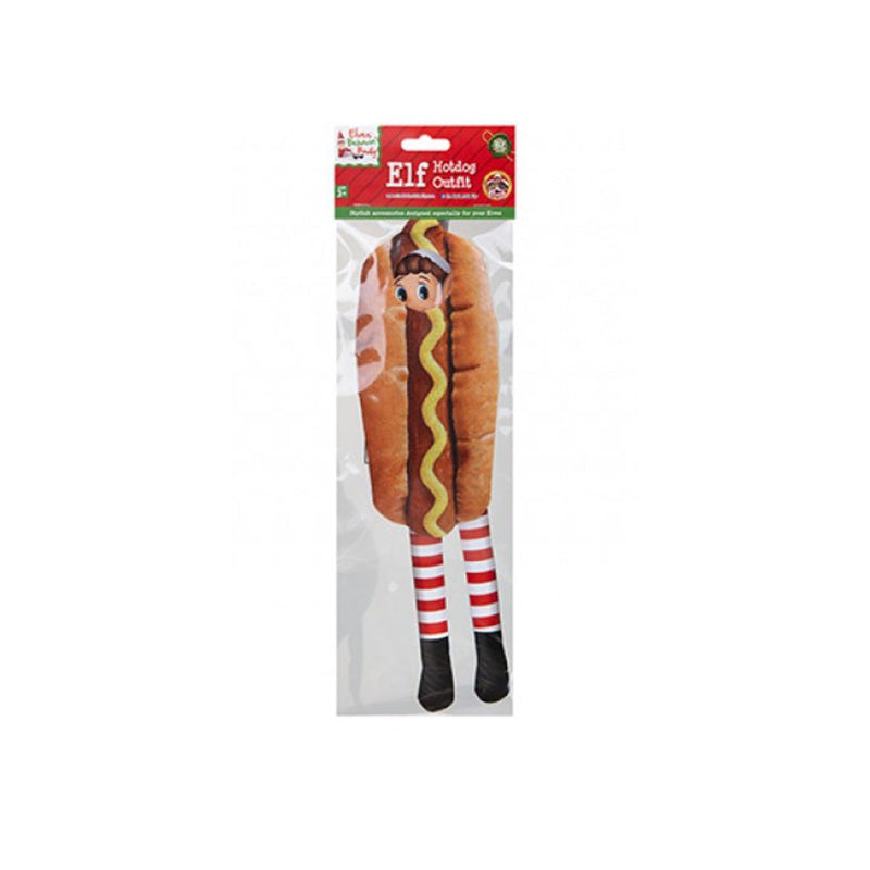 Elf Christmas Hotdog Costume Outfit