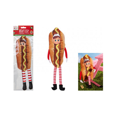 Elf Christmas Hotdog Costume Outfit
