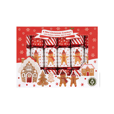 Christmas Mini 6inch Crackers Gingerbread 6PC