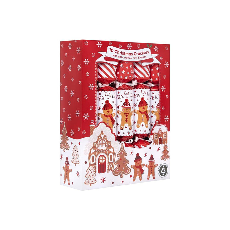 Family Gingerbread Christmas 12inch Crackers 10PK