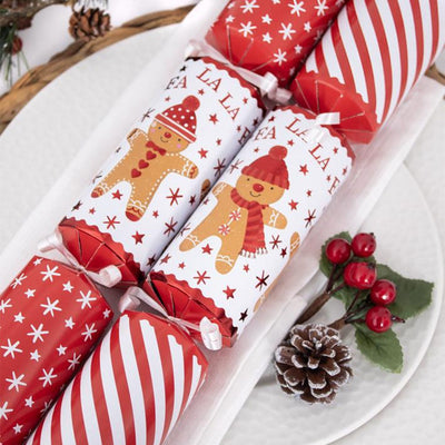 Family Gingerbread Christmas 12inch Crackers 10PK