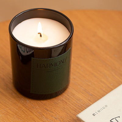 Premium Aromatherapy Scented Jar Candle in Black Glass 7Oz