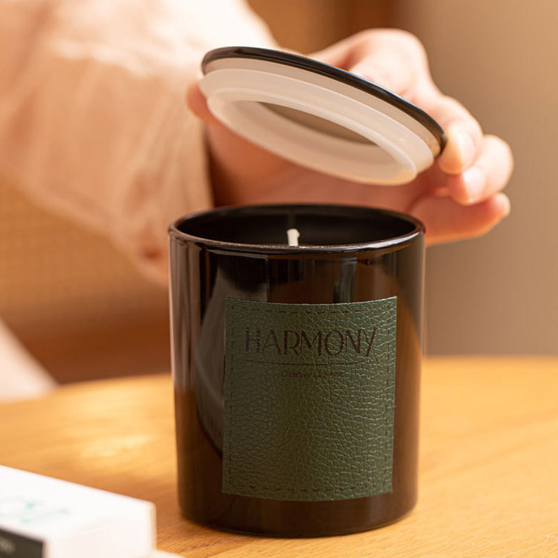 Premium Aromatherapy Scented Jar Candle in Black Glass 7Oz