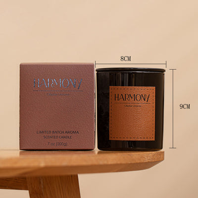 Premium Aromatherapy Scented Jar Candle in Black Glass 7Oz