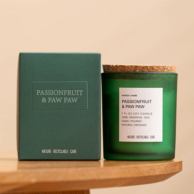 Aroma Scented Frosted Glass Jar Candle with Wooden Lid 7Oz