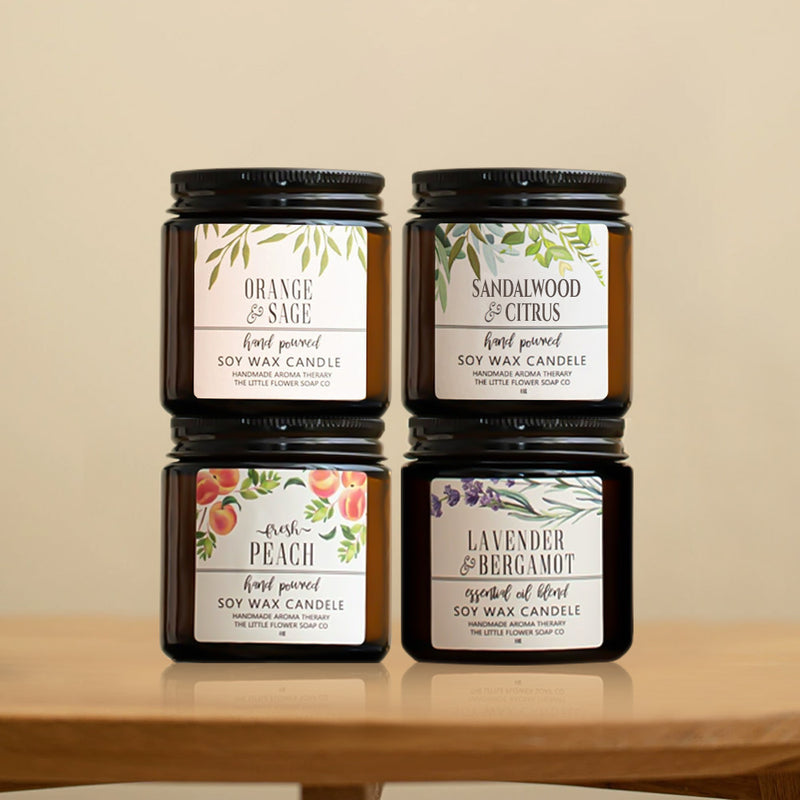 Mini Natural Soy Fragrance Wax Candle 4Oz