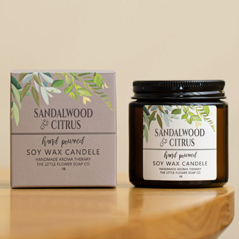 Mini Natural Soy Fragrance Wax Candle 4Oz