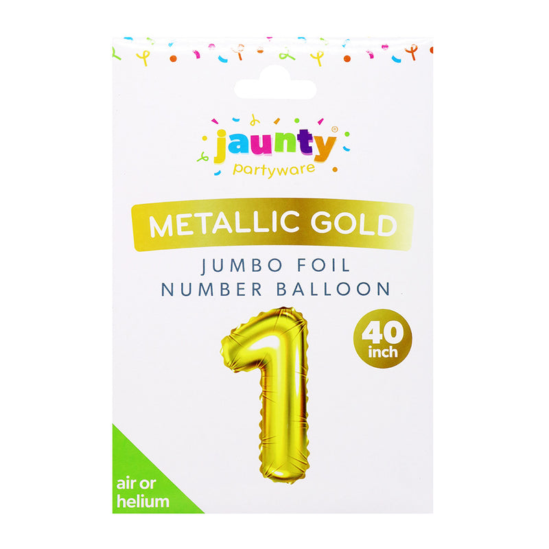 40Inch Metallic Gold Number Foil Balloon 1PK – Selected Finds