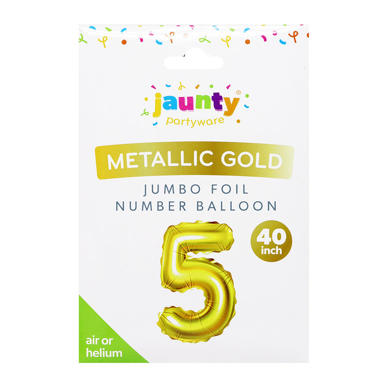 40Inch Metallic Gold Number Foil Balloon 1PK – Selected Finds