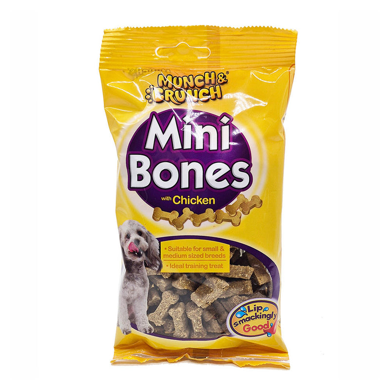 Munch & Crunch Mini Bones Dog Treats Chicken Flavour 140g – Selected Finds