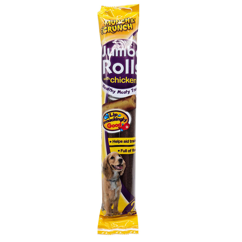 Munch & Crunch Jumbo Rolls Dog Treats Chicken Flavour 2Pack – Selected ...