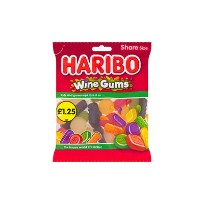 Haribo Wine Gums Fruit Flavour Gummy 140g x 3Pack