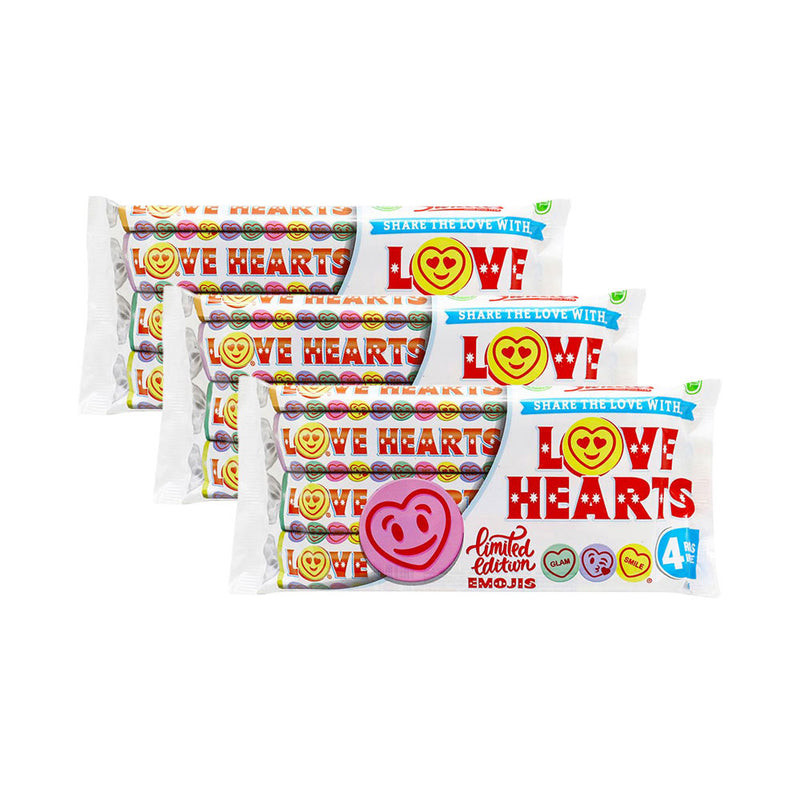Swizzels Love Hearts Fruit Flavour Sweets 4PK x 3Pack