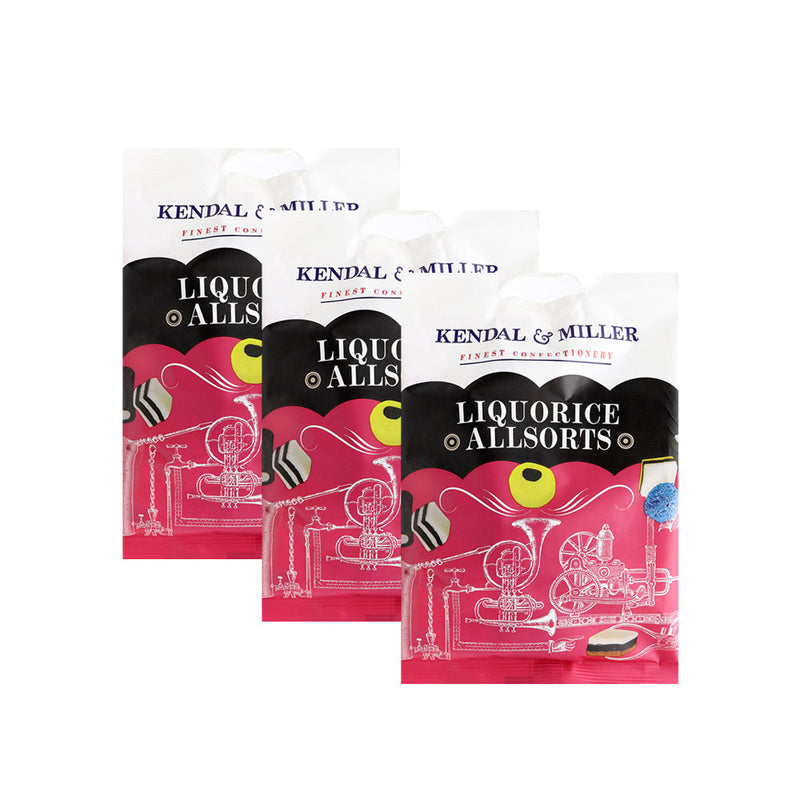 Kendal & Miller Liquorice Allsorts Sweets 165g x 3Pack