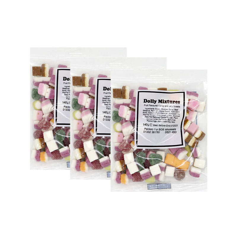 Bumper Bag Dolly Mixture 140g x 3Pack