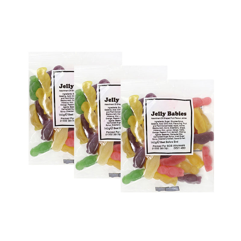 Bumper Bag Jelly Babies 140g x 3Pack