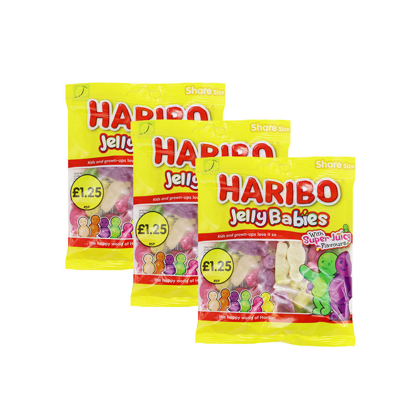 Haribo Jelly Babies Fruit Flavour Gummy 140g x 3Pack