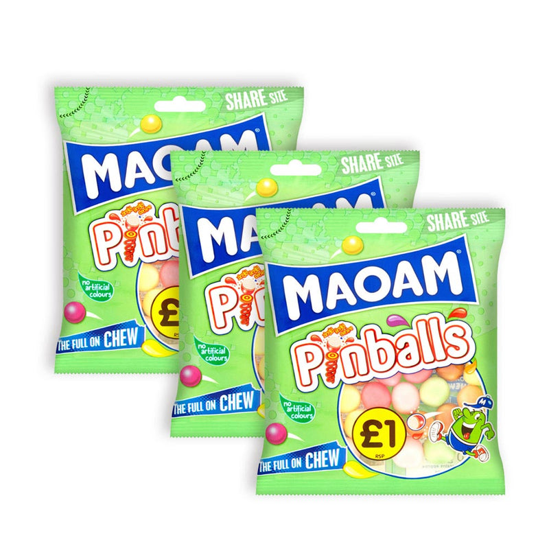 Maoam Pinballs Sweets 140g x 3Pack