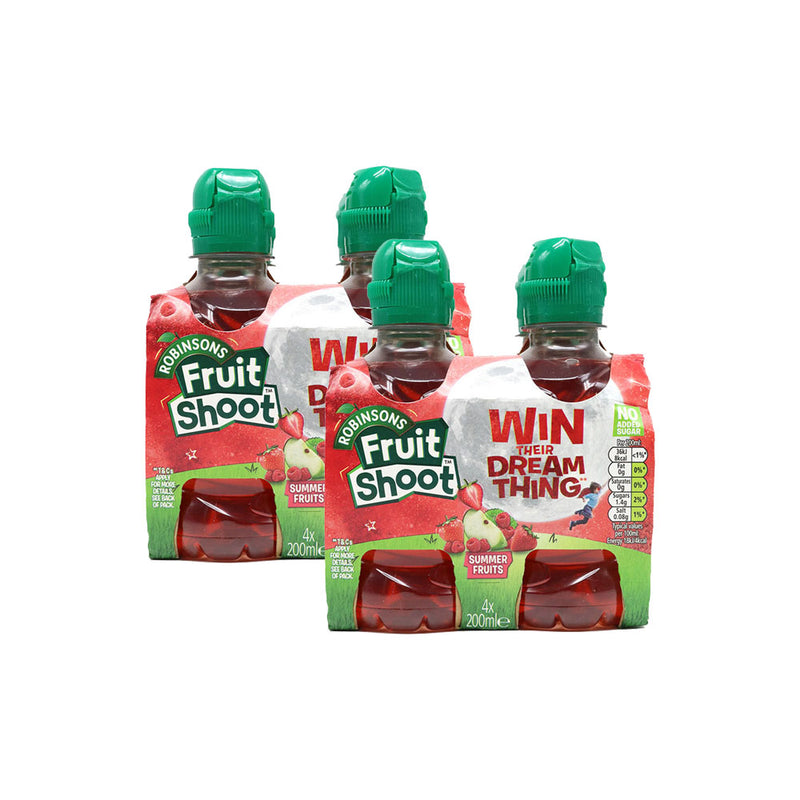 Fruit Shoot Summer Fruits Juice 4x200ML x 2PK
